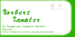 norbert kampler business card